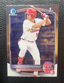 2025 J.J. Wetherholt 1st Bowman Chrome Rookie Card. St Louis Cardinals.