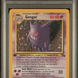 Gengar 1st Edition Fossil Holo PSA 5 Pokemon Card