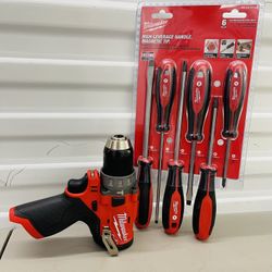 Milwaukee m12 fuel hammer drill with Screw driver set (tool only)