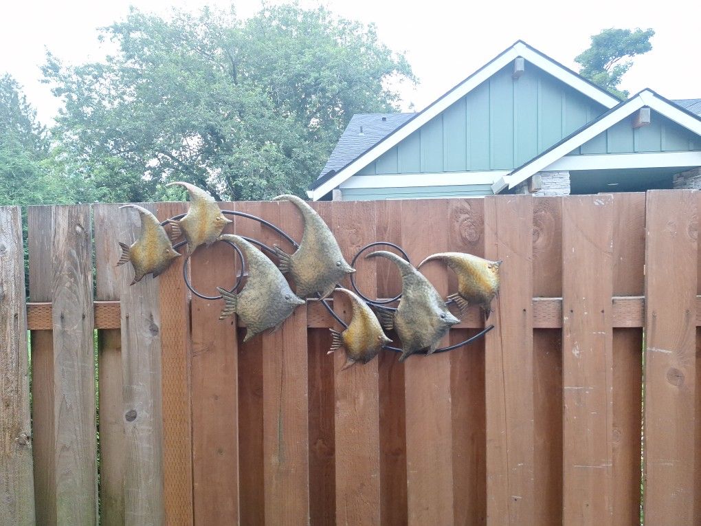 Fish Metal Art Wall Inside Or Outside Deco