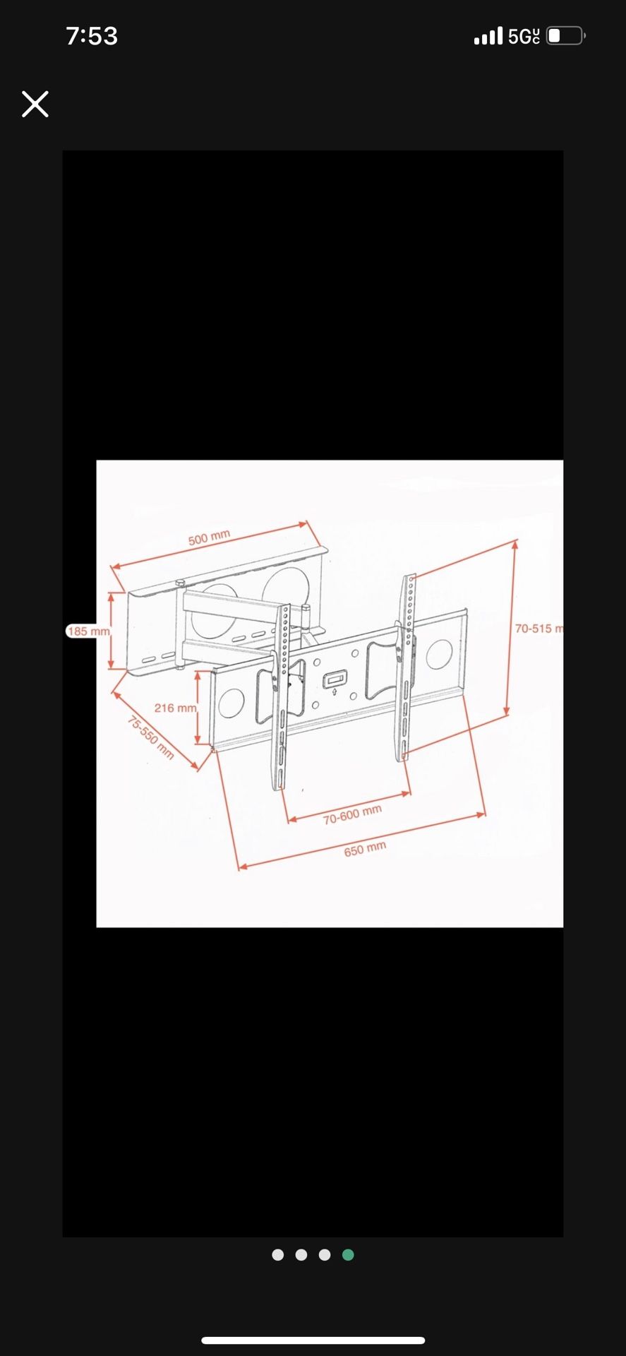 New swivel tv Mount Full Motion Single Arm 30-65\