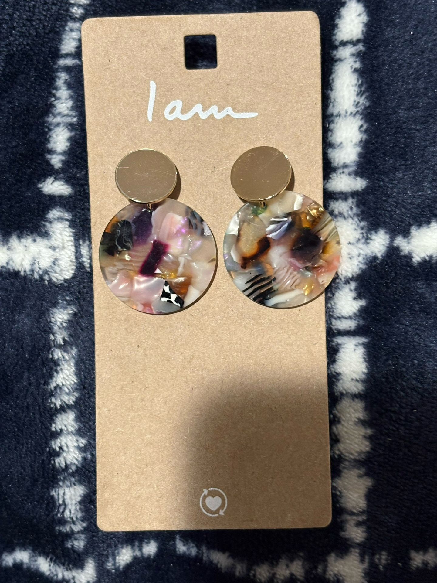 Woman’s Unique Circular Mixed Color Earring