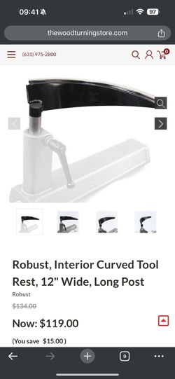 Robust Interior Curved Tool Rest