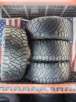LT35X12.50R18 NITTO RIDGE GRAPPLER ALL TERRAIN OFF ROAD 4X4 35/12.5R18 TRUCK JEEPS USED TIRES SET 