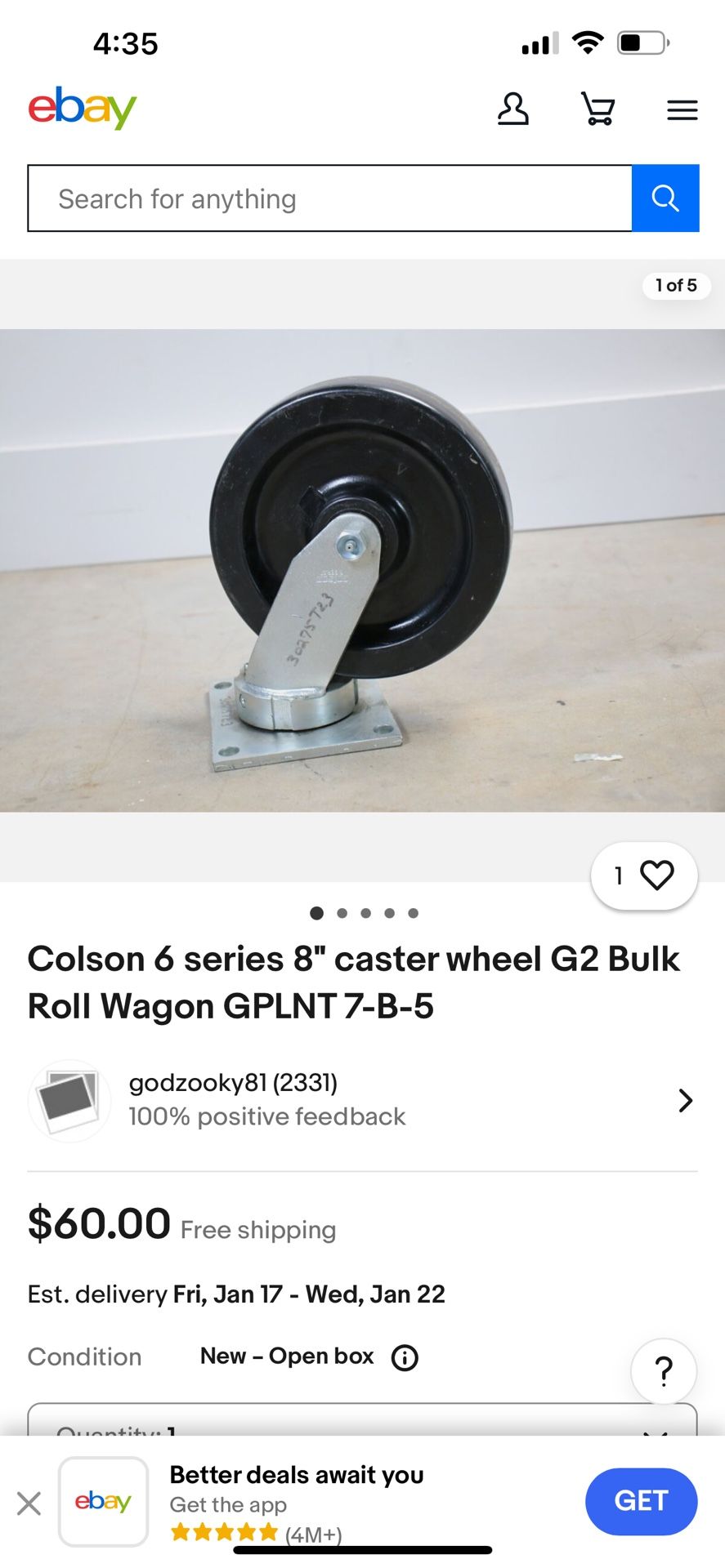 Caster Wheel 8”