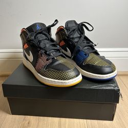 Air Jordan 1 MID MMD Multi-Color (USED) Damaged Box!!