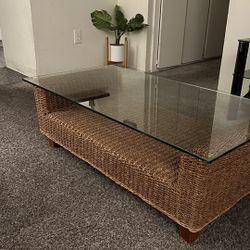 Coffee Table Wood and  Glass