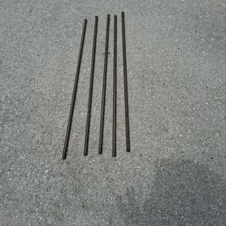 Five 22 inch threaded rods