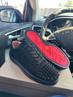 Red bottom suede black
