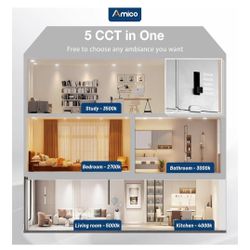 Amico 12 Pack 6 Inch Gimbal Led Recesses Lights