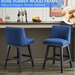 Counter Height Bar Stool Swivel Set of 2 