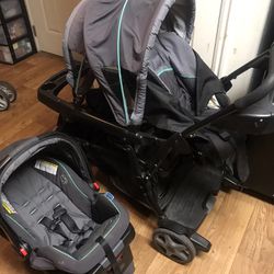 Sit And Stand Stroller With Infant Carrier 