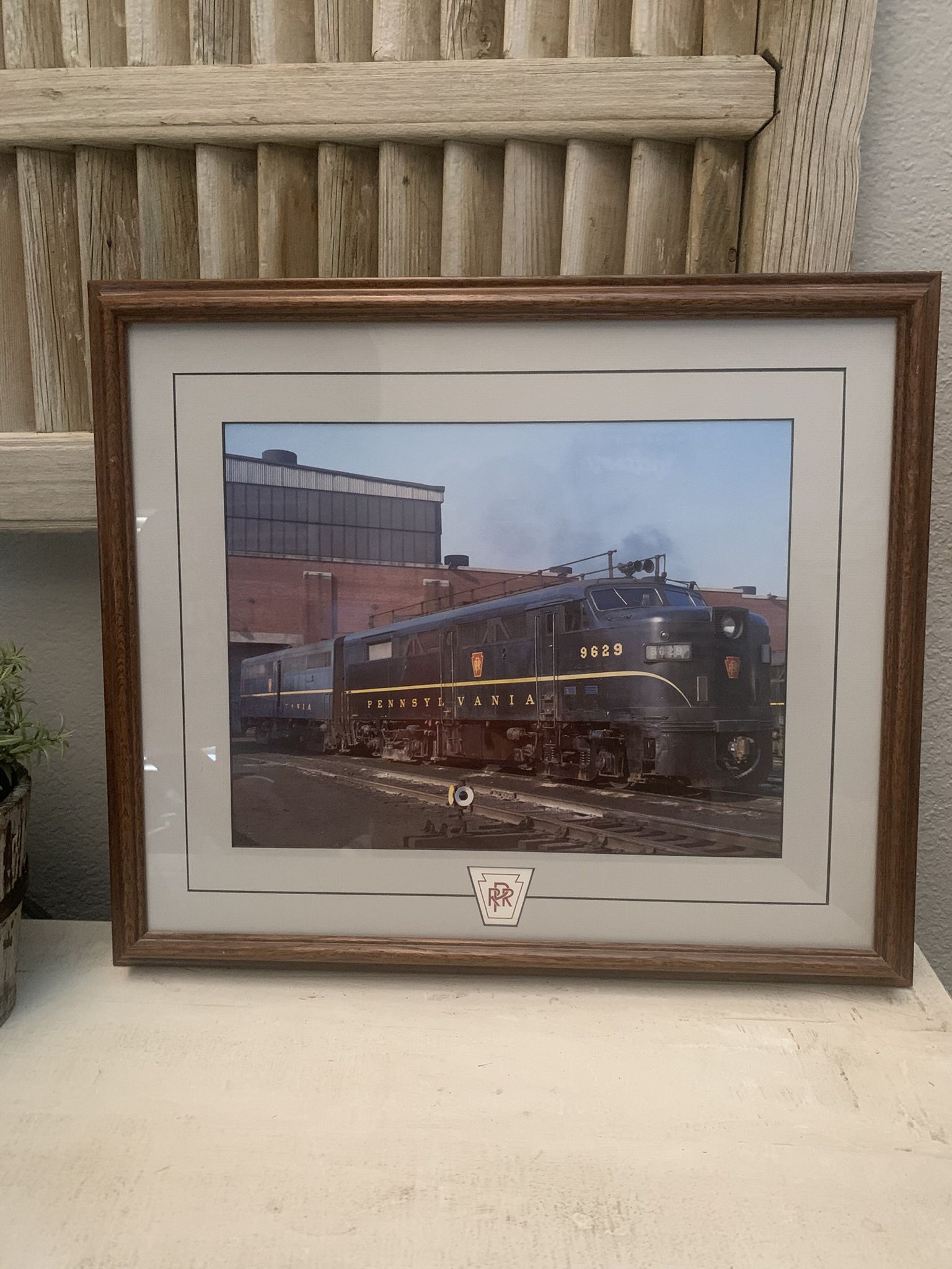 Vintage picture of Pennsylvania Railroad # 9629 professionally matted and framed
