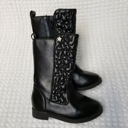 Wonder nation  black boots zip up size 7