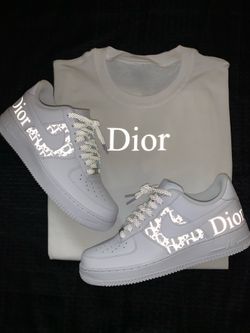 Custom Airforce 1 Dior “reflective” with shirt