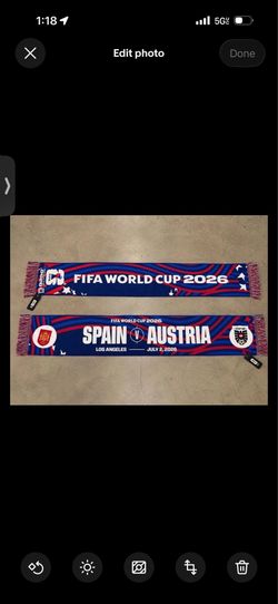 Spain vs Austria RO32 World Cup Official Matchday Scarf - July 2, 2026