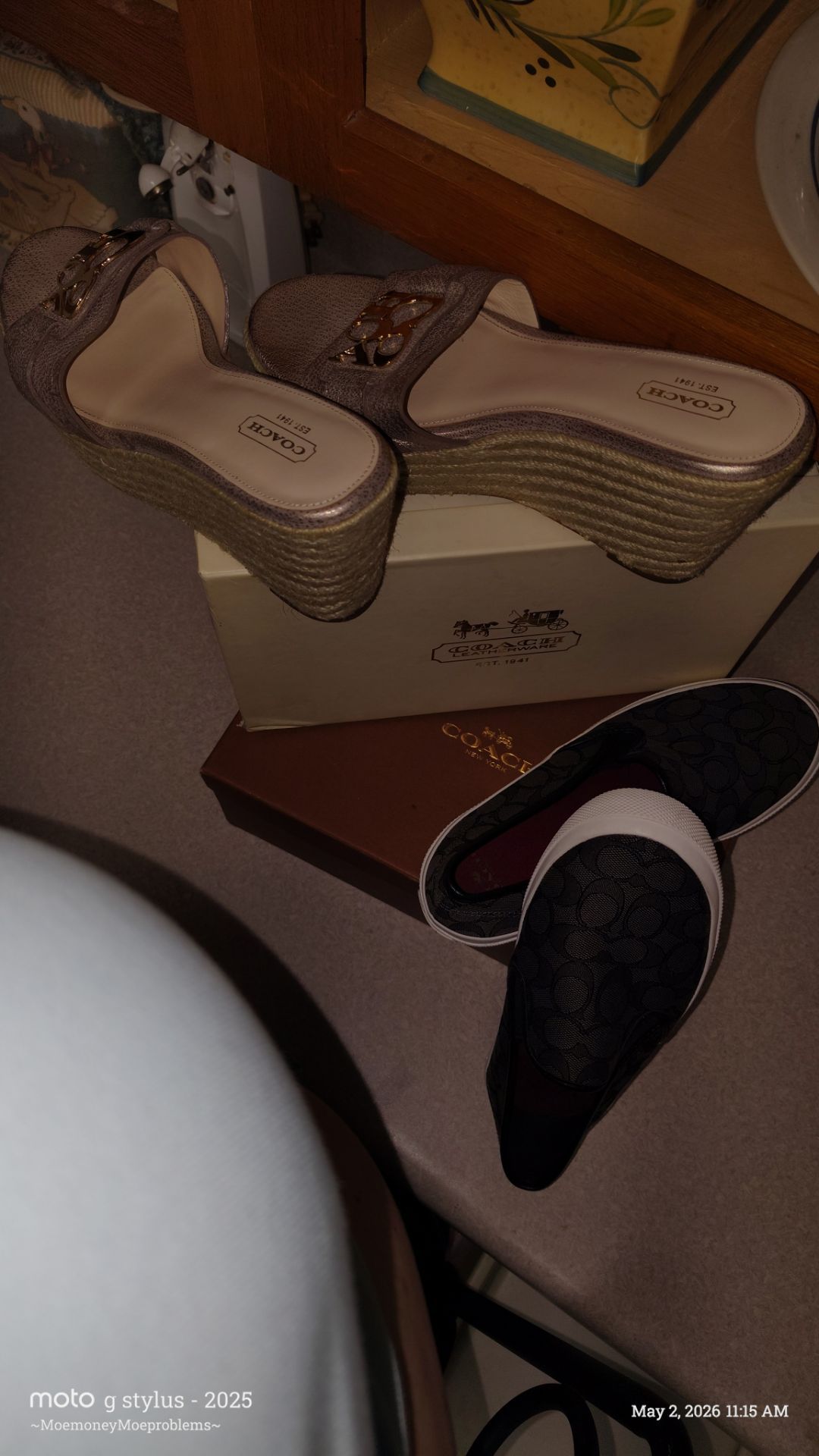 Coach Shoe Bundle w/ Original Boxes - Sizes 9 & 9.5 (Sneakers & Wedges)Price: $115 for both (or $75 for Chrissy / $50 for Carlana)