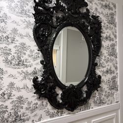 ✨ Ornate Black Baroque Wall Mirror – Elegant Statement Piece ✨