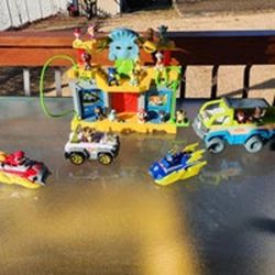 Paw Patrol Monkey Temple Jungle Playset & Tracker & Vehicle & Mixed Figures Lot