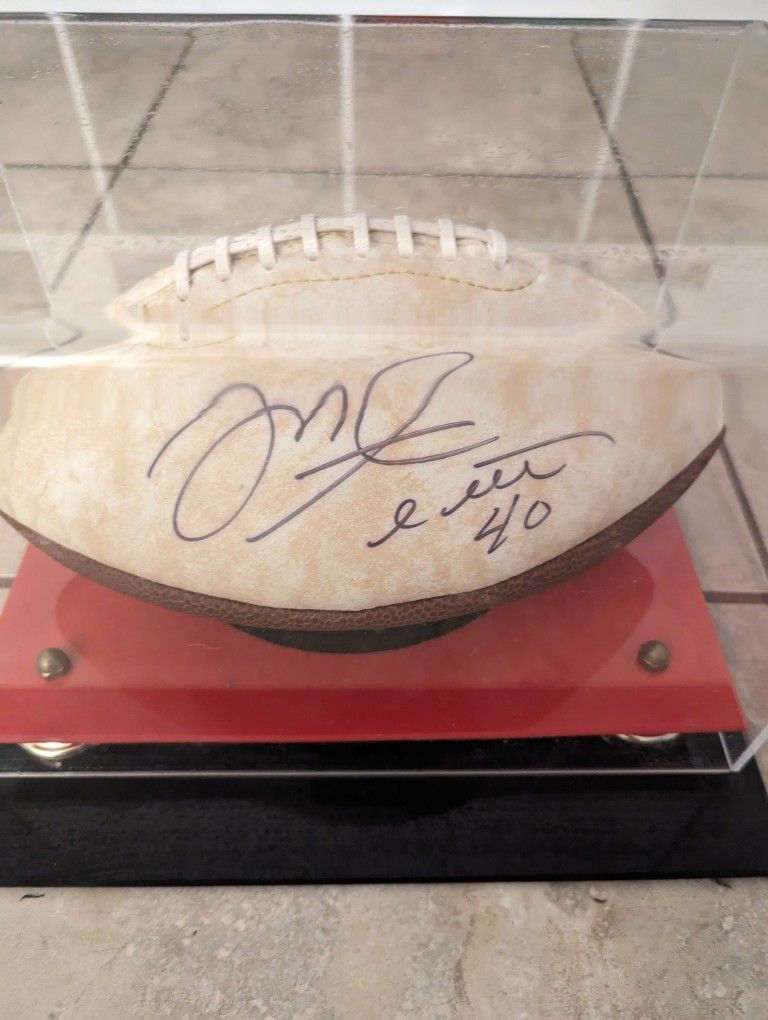 Mike Alstott Signed Football