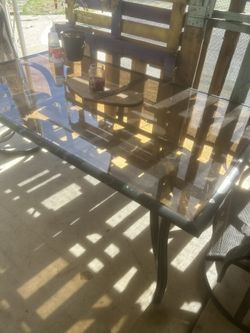 Patio glass Table.