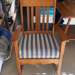 Beautiful Antique Oak Rocking Chair