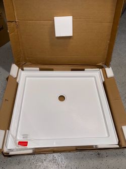 42”X36” Shower Base Pan Stand Up Center Drain in White bath bathroom