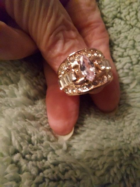 CZ Cocktail Ring.  Size 7/8.  New/never Worn.