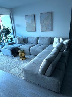 Sectional sofa light grey