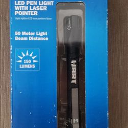 Hart Pen Flashlight With Laser Pointer 