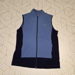 Lacoste Sport Men's Performance Golf Vest Blue Full Zip Lightweight Size XXL