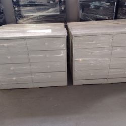 White 8 Drawer Dresser 