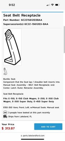 Brand new OEM Ford Seatbelt Buckle