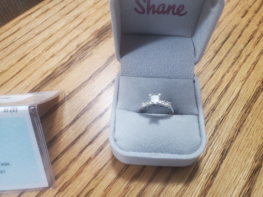 Diamond, Princess 0.72 CT H, S12 Semi Mounted Engagement Ring 6 1/2