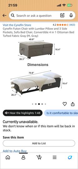 Lounge chair/ convertible