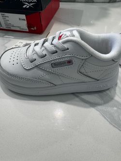 Reebok Club C Toddler White Shoes Size 7C