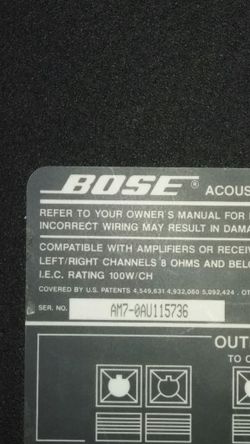 Bose acoustic subwoofer