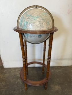 antique globe with stand