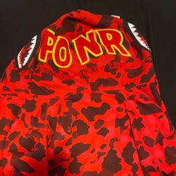 Red Bape Zip Up 