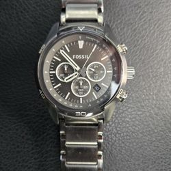 Fossil Men's Sport Chronograph Gray Tone Stainless Steel Bracelet Watch CH2840
