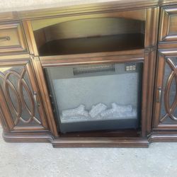 T.V Stand With  Built In Electric Heater