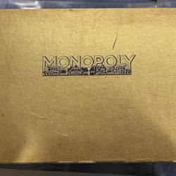 Immaculate UBER RARE German “Spiele Raritat” Gold Version 1950 Monopoly Game!!