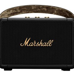 Marshall - Kilburn II Portable Bluetooth Speaker - Black/Brass. There only one imperfection in the bottom as shown in pictures.  Comes with power cabl