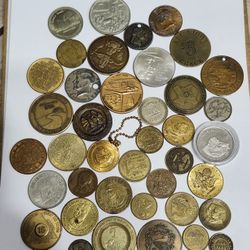 Lot Of 40 Bronze Coin Medals - Many Vintage
