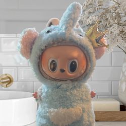 Blue Elephant Plush Outfit For Labubu Macaron Ver 1 