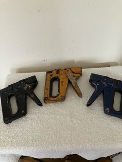 Lot of 3 Working Antique Manual Staple Guns