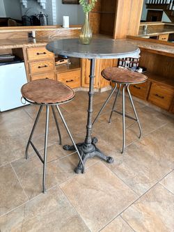 Bar table and stools