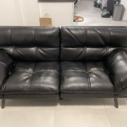 weetcrispy Sofa Bed Couch, Loveseat Sleeper Futon for Living Room, Foldable Memory Foam 