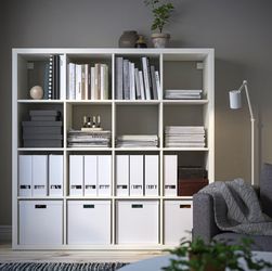 White Bookcase/ Shelf Unit/ Wall Unit with FREE End Table or FREE Chair