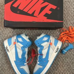 Nike Jordan 1 Off white Og “University Blue/ UNC” Size 8.5❤️‍🔥 (Worn 2x)‼️